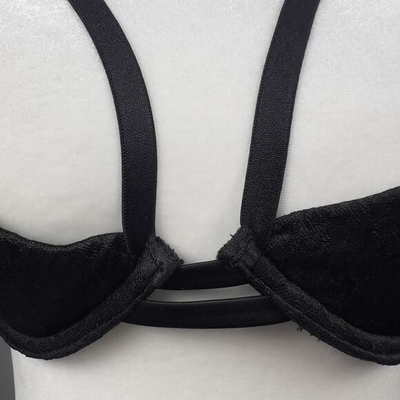 Victoria's Secret Very Sexy Open Cup Unlined Low-Cut Demi Bra Black S-DD NWT - Picture 4 of 5